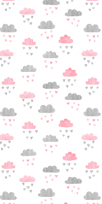 Modern roller blind Pink and gray clouds