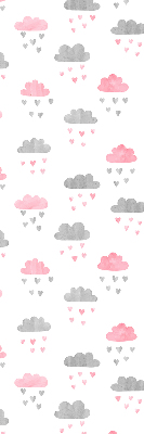 Modern roller blind Pink and gray clouds