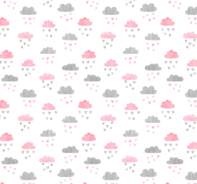 Modern roller blind Pink and gray clouds