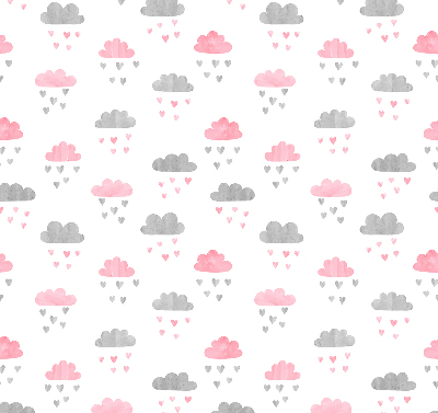 Modern roller blind Pink and gray clouds