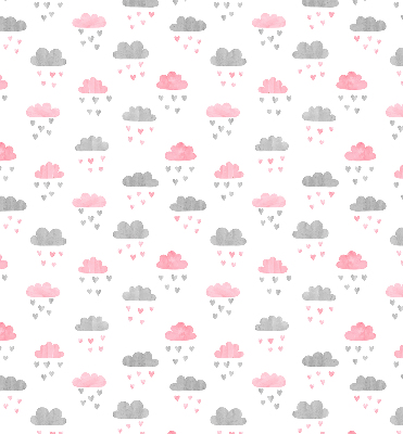 Modern roller blind Pink and gray clouds