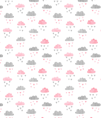 Modern roller blind Pink and gray clouds