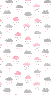 Modern roller blind Pink and gray clouds
