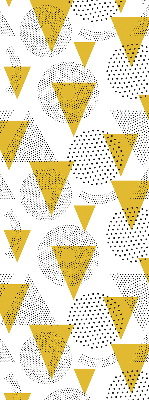 Fabric roller blind Triangles and circles made of dots