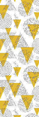 Fabric roller blind Triangles and circles made of dots