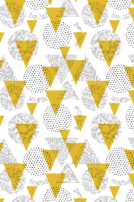 Fabric roller blind Triangles and circles made of dots