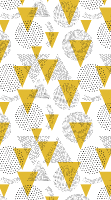 Fabric roller blind Triangles and circles made of dots