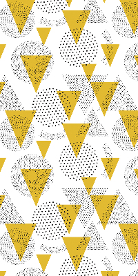Fabric roller blind Triangles and circles made of dots