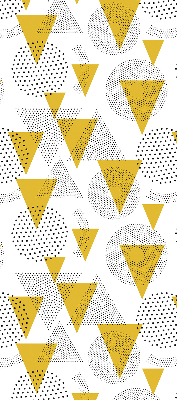 Fabric roller blind Triangles and circles made of dots