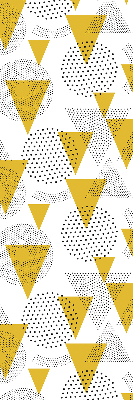 Fabric roller blind Triangles and circles made of dots