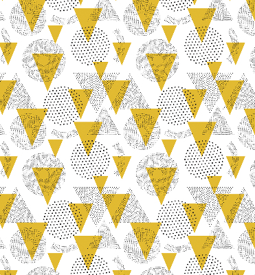 Fabric roller blind Triangles and circles made of dots