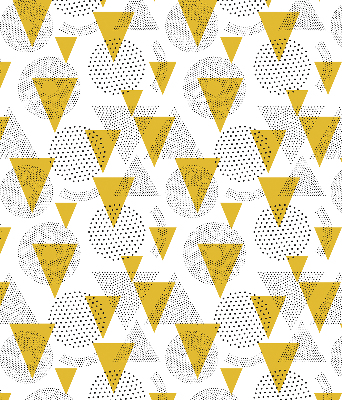 Fabric roller blind Triangles and circles made of dots