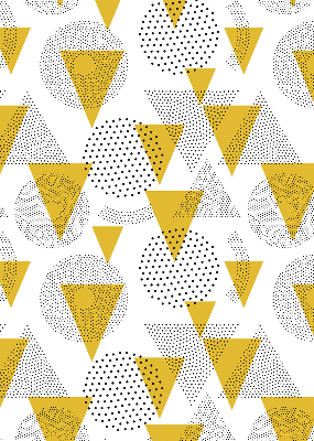 Fabric roller blind Triangles and circles made of dots