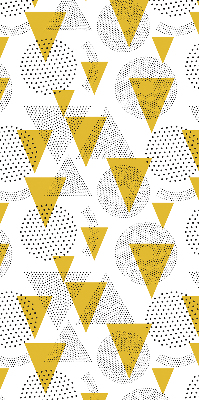 Fabric roller blind Triangles and circles made of dots