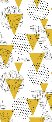 Fabric roller blind Triangles and circles made of dots