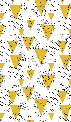 Fabric roller blind Triangles and circles made of dots