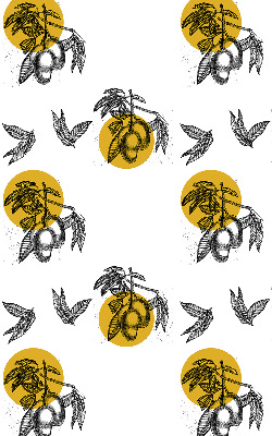 Modern roller blind Fruits and yellow circles