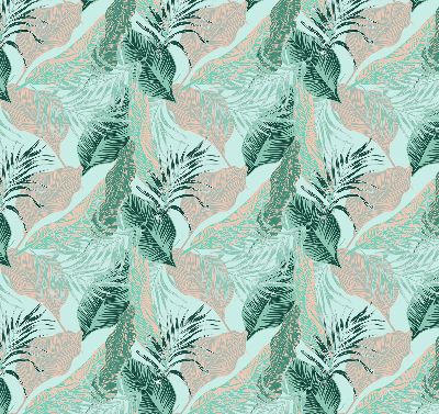 Roller blind for large window Tropical leaves