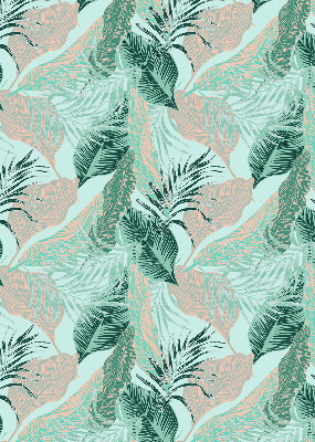 Roller blind for large window Tropical leaves