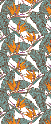 Fabric roller blind Green leaves