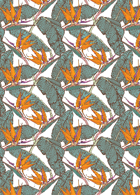 Fabric roller blind Green leaves