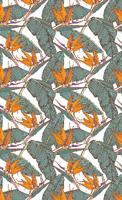 Fabric roller blind Green leaves