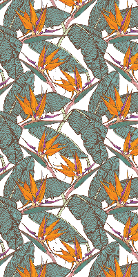 Fabric roller blind Green leaves