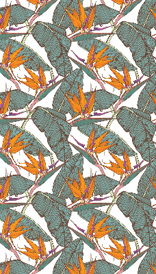 Fabric roller blind Green leaves