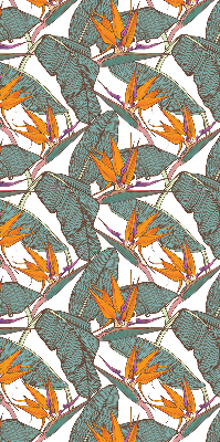 Fabric roller blind Green leaves