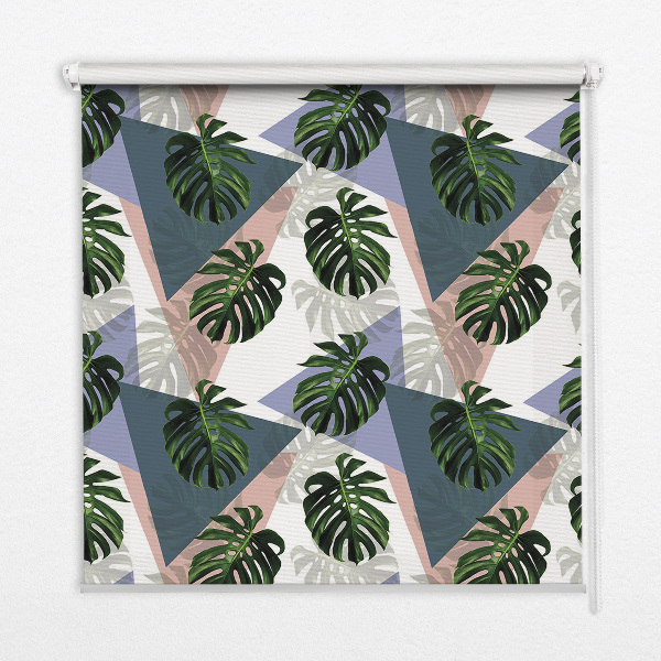 Modern roller blind The leaves of the plant