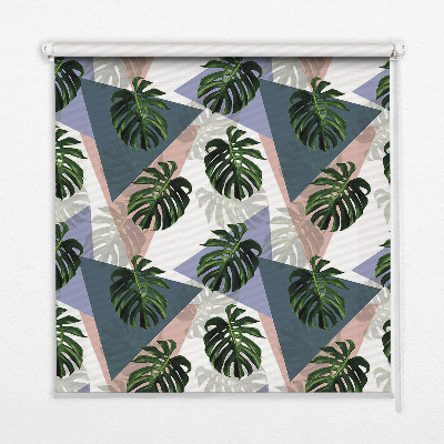 Modern roller blind The leaves of the plant