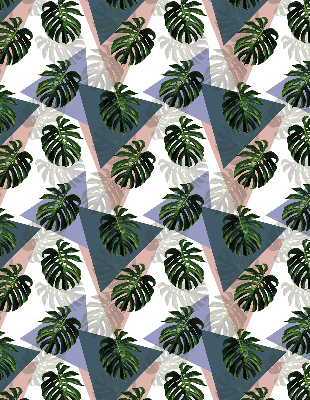 Modern roller blind The leaves of the plant