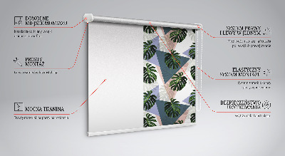Modern roller blind The leaves of the plant