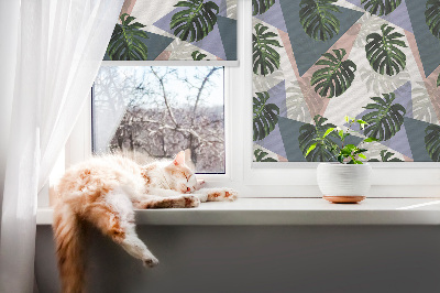 Modern roller blind The leaves of the plant