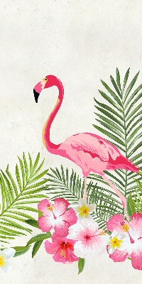 Roller blind for large window Flamingos by the leaves