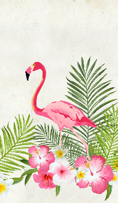 Roller blind for large window Flamingos by the leaves