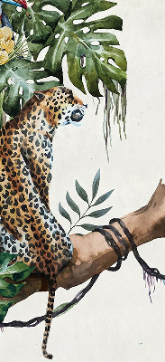 Fabric roller blind Cheetahs on a branch