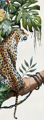 Fabric roller blind Cheetahs on a branch
