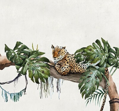 Fabric roller blind Cheetahs on a branch
