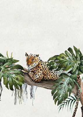 Fabric roller blind Cheetahs on a branch