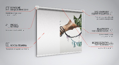 Fabric roller blind Cheetahs on a branch