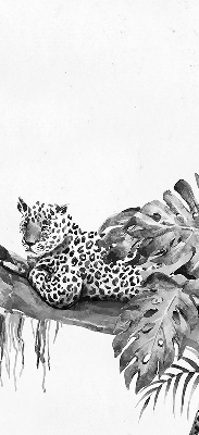 Modern roller blind Drawn cheetahs on a branch