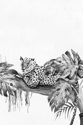 Modern roller blind Drawn cheetahs on a branch