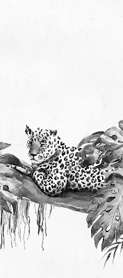 Modern roller blind Drawn cheetahs on a branch