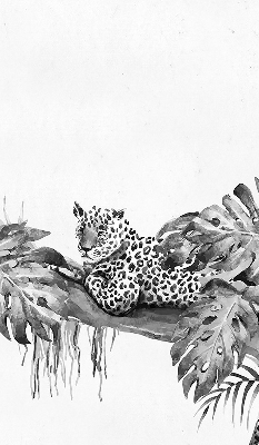 Modern roller blind Drawn cheetahs on a branch