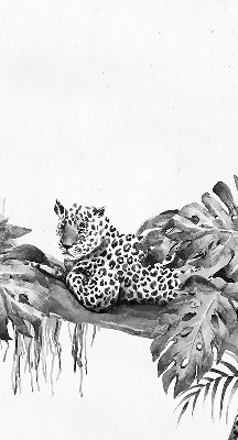 Modern roller blind Drawn cheetahs on a branch