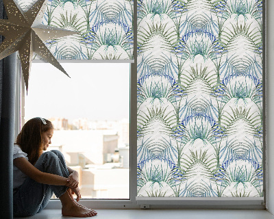 Roller blind for large window Colorful leaves