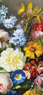 Fabric roller blind A bouquet of flowers