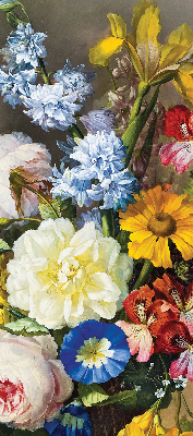 Fabric roller blind A bouquet of flowers