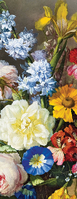 Fabric roller blind A bouquet of flowers